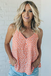 Brushstroke Button Accent Tank