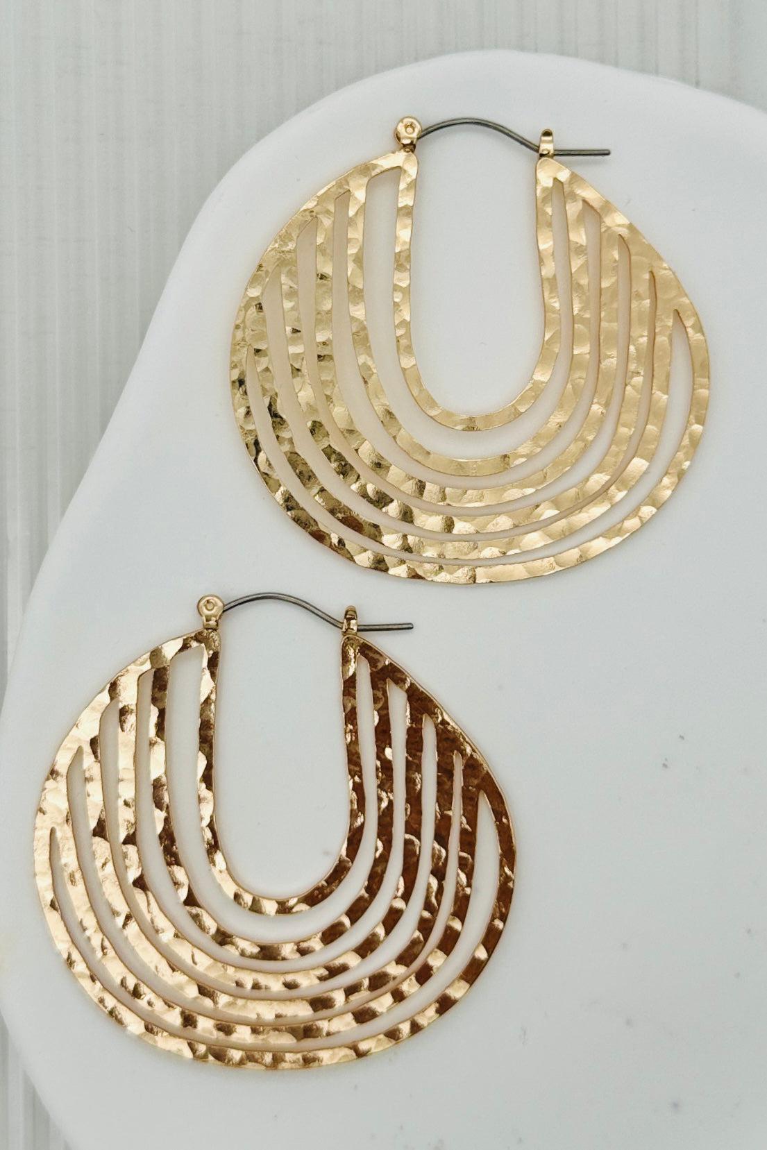 Crimped Cut Out Earrings