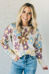 Groovy Floral Sweater