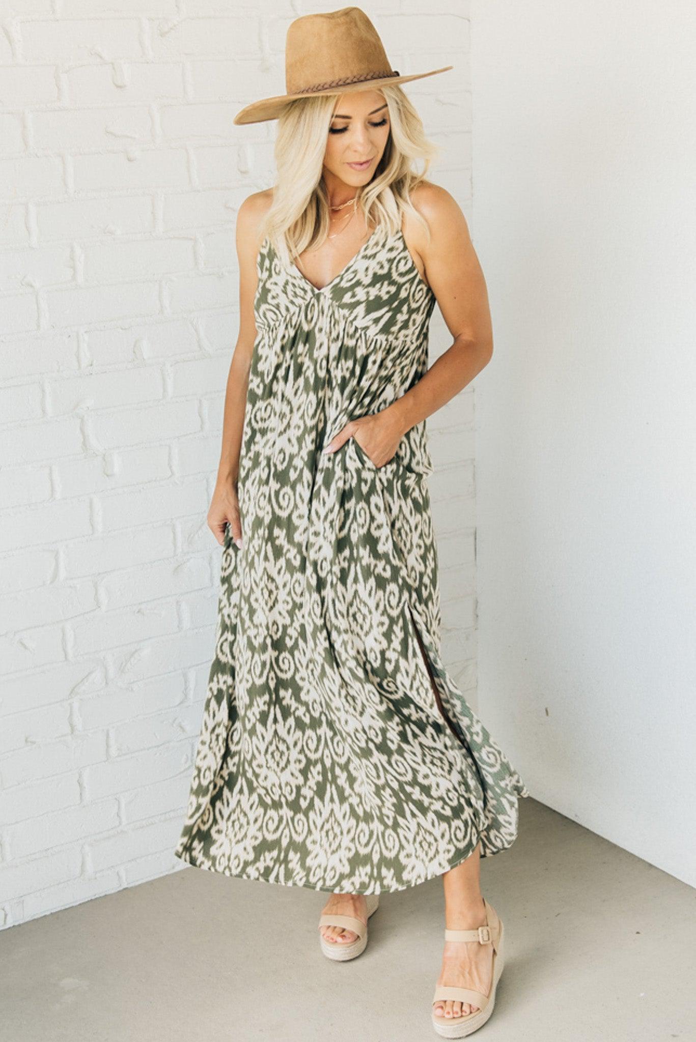 Leafy Loose and Flowy Dress