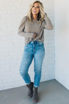 Metallic Puff Sleeve Top