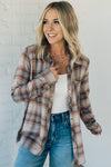 Mountainside Plaid Button Front Top