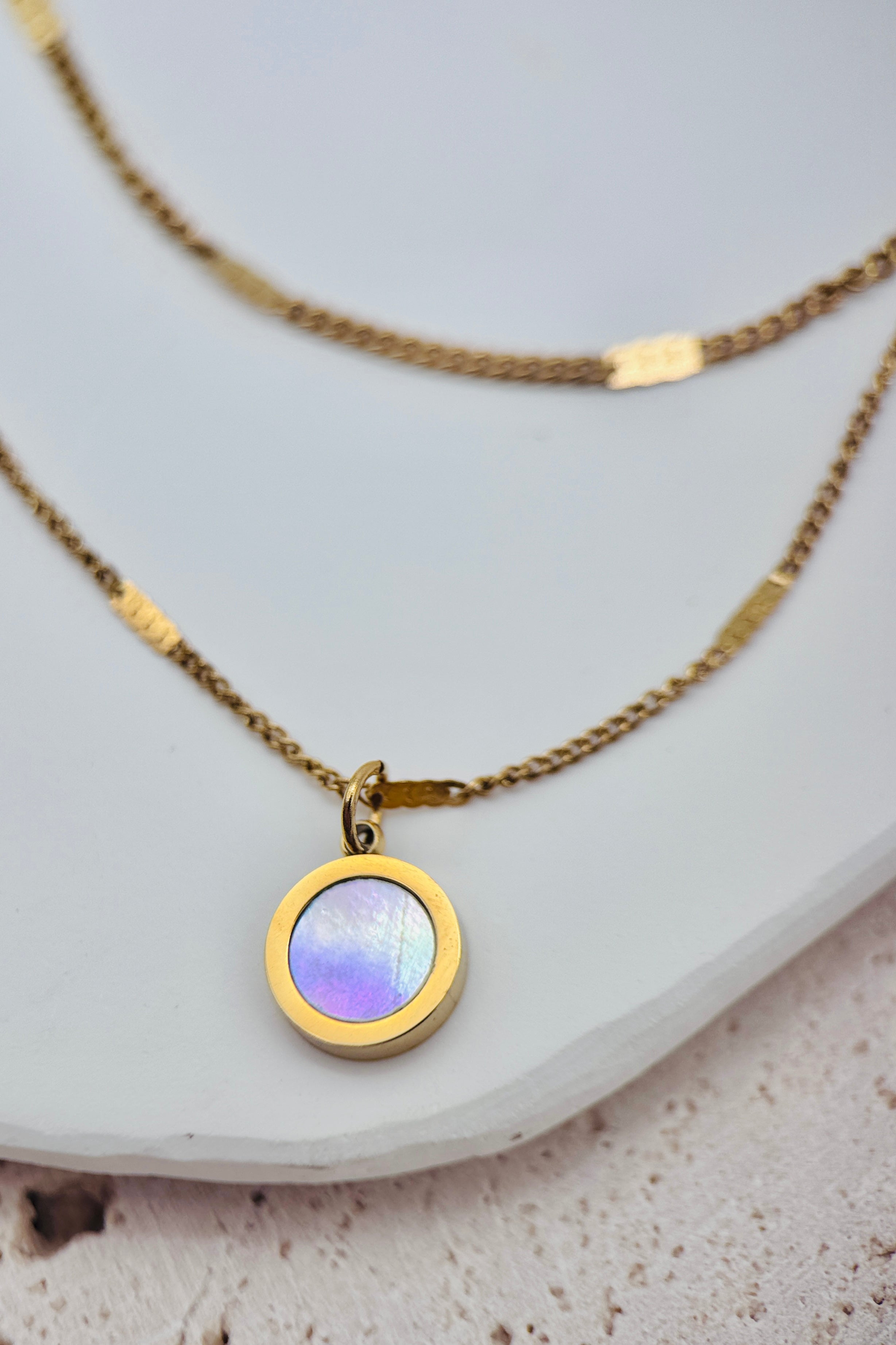 Dainty Chain Necklace | Double Layered Necklace | Charm Necklace | Real Gold Dipped Necklace | Real Gold Plated Necklace | Waterproof & Sweatproof Necklace | Layering Necklace | Simple Minimalist Gold Necklace | Multi Strand Necklace