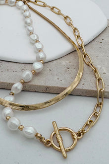  Pearl Linked Necklace Set