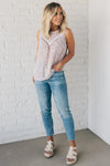 Petite Florals Lace Insert Tank