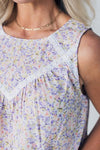 Petite Florals Lace Insert Tank