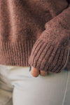 Ribbed Placket Stretch Sweater