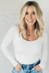 Scoop Neck Long Sleeve Bodysuit