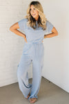 Terry Knit Cargo Jumpsuit
