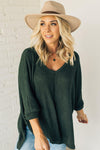 Textured Knit Dolman Sweater