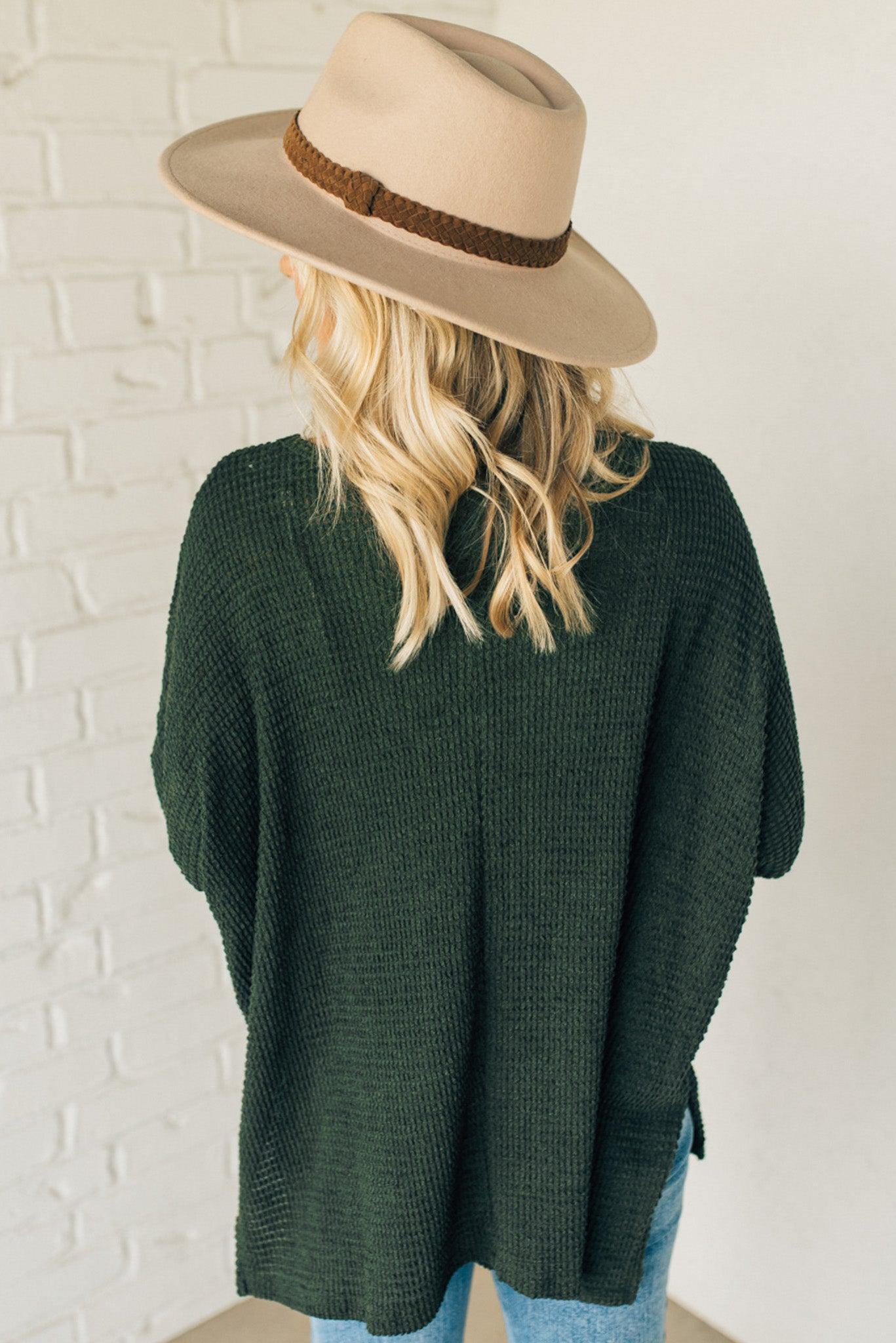 Textured Knit Dolman Sweater