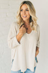 Textured Knit Dolman Sweater