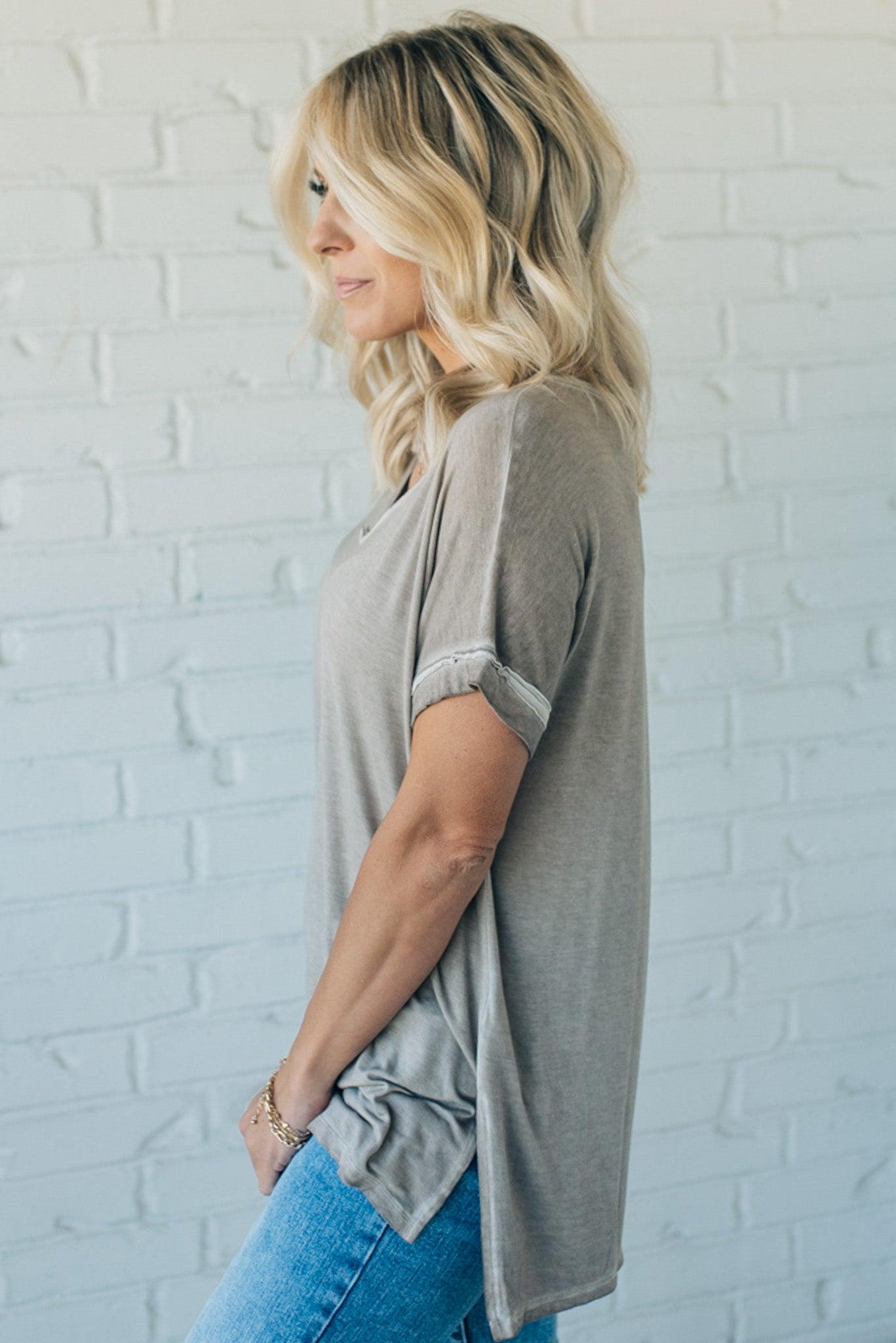 Vintage Wash V-Neck Tee