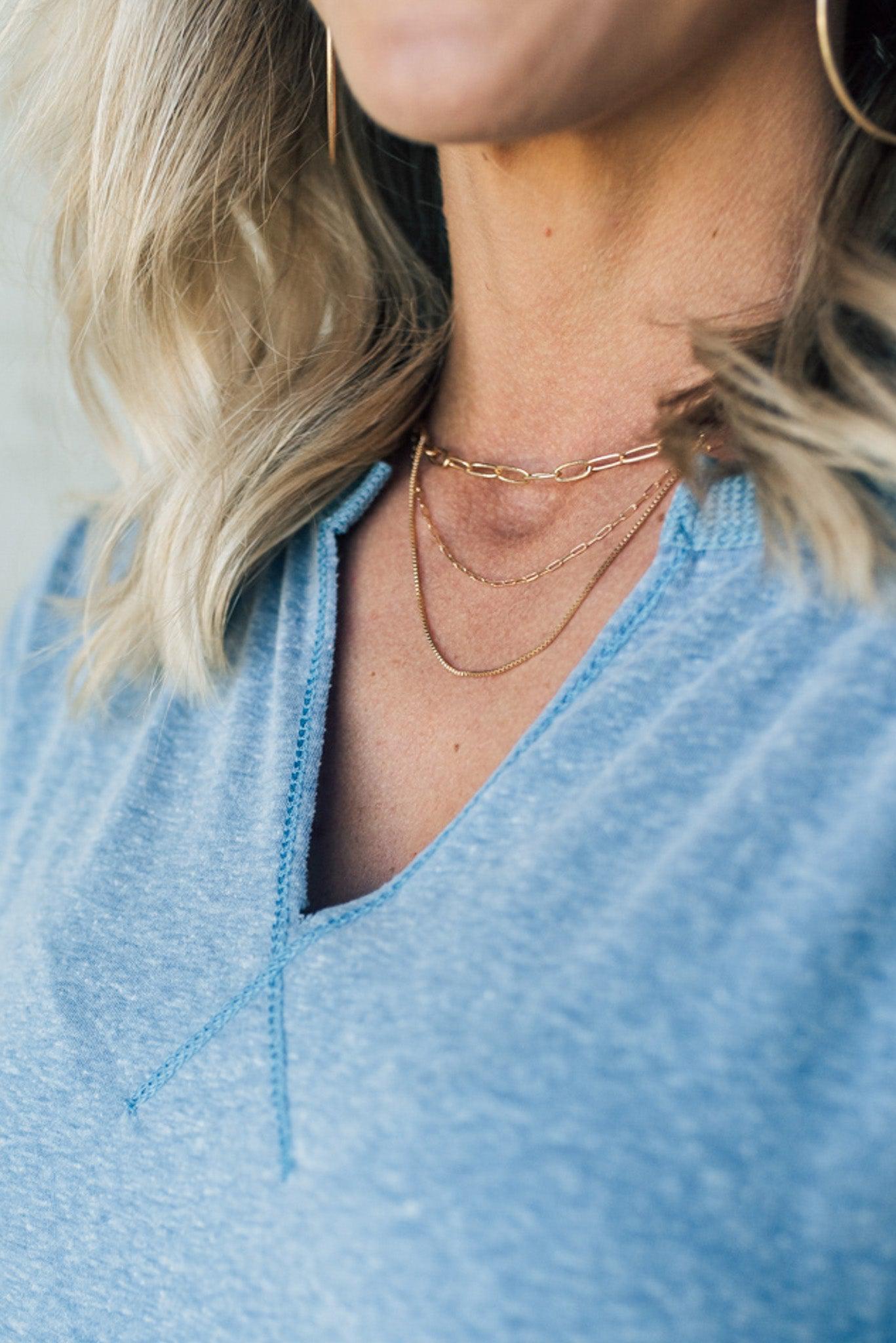 Waffle Trim Loose Fit Tee