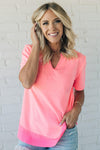 Waffle Trim Loose Fit Tee