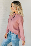 Waffled Henley Sweater