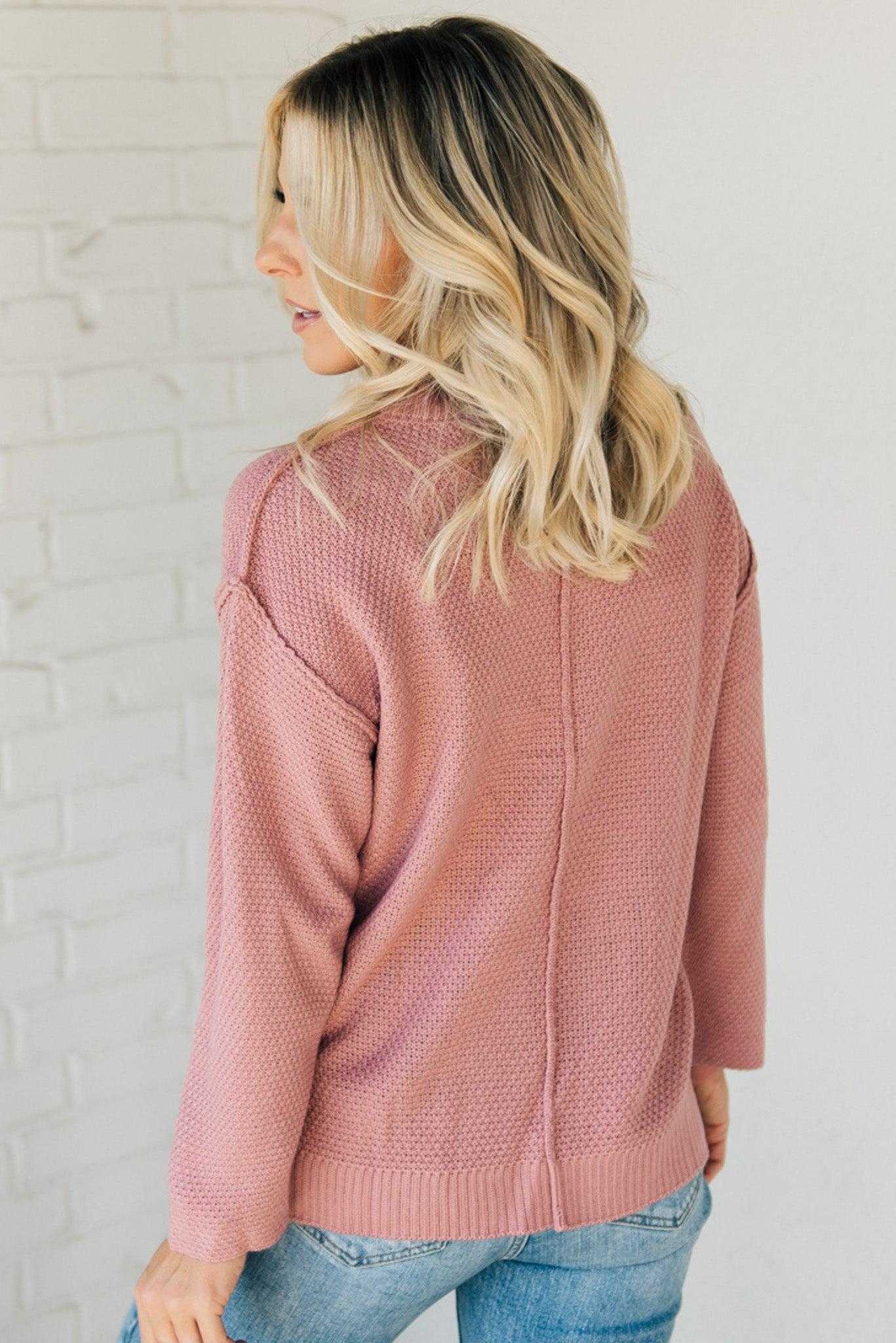 Waffled Henley Sweater