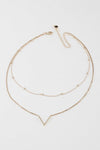 V-Cut Pendant Necklace