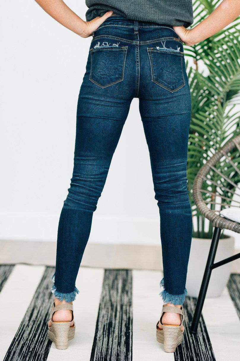 The Chelsea Jeans
distressed-dark-wash-skinny-jeans-raw-edge-denim