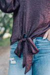 Crushed Satin Single Shoulder Top