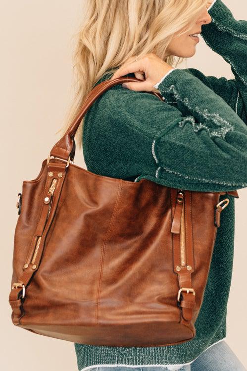 vegan leather tote bag