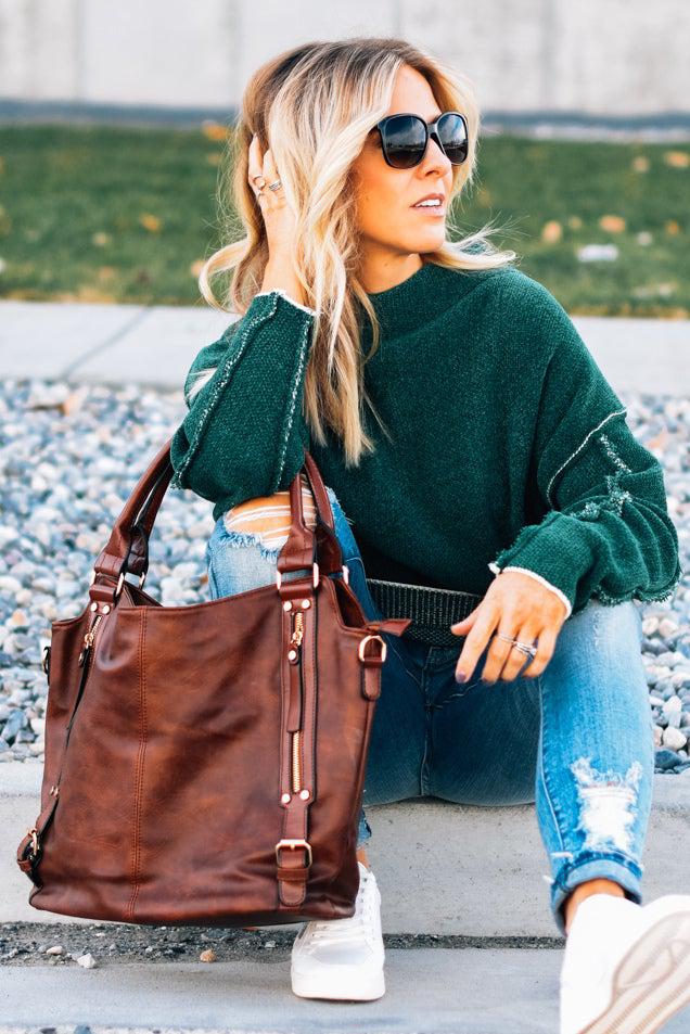 faux leather handbag