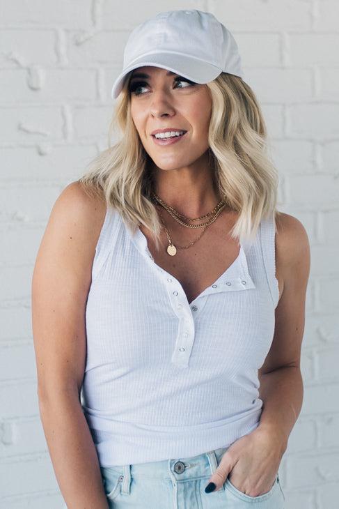 Marissa Snap Henley Tank