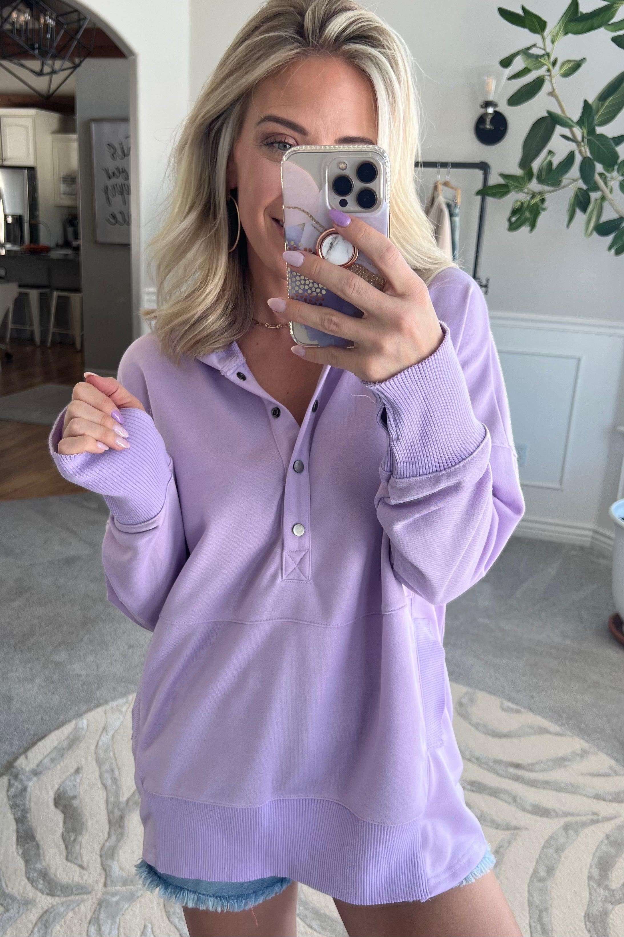 Boutique Lounge Front Hoodie RubyClaire Snap –