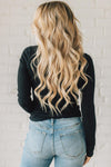 Snap Henley Waffle Top
