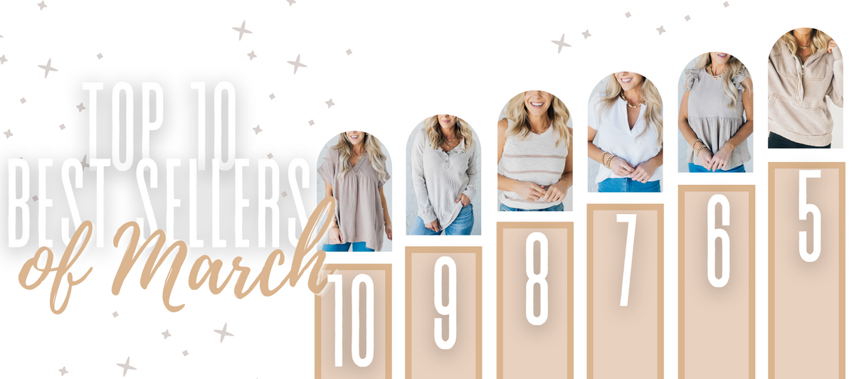 Top ten best sellers of march rubyclaire boutique