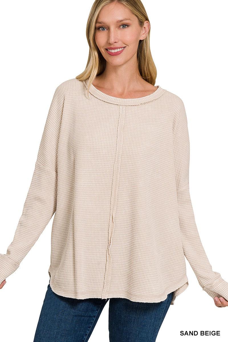 Mineral Wash Waffle Tunic