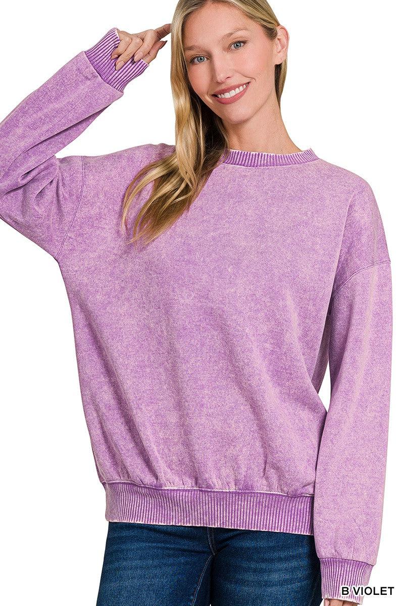 Mineral Wash Fleece Lined Pullover