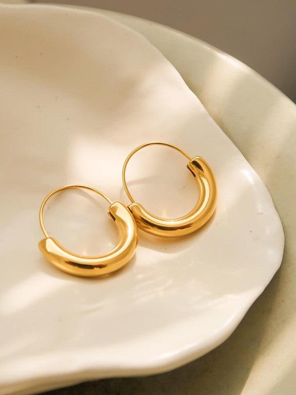 LUXE Drop Hoop Huggie Earrings