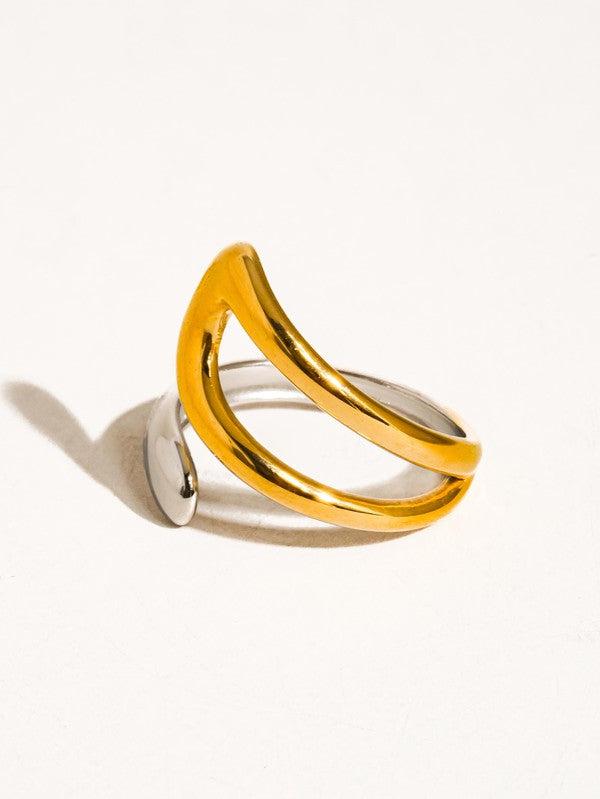 LUXE Wrapped Two-Tone Ring