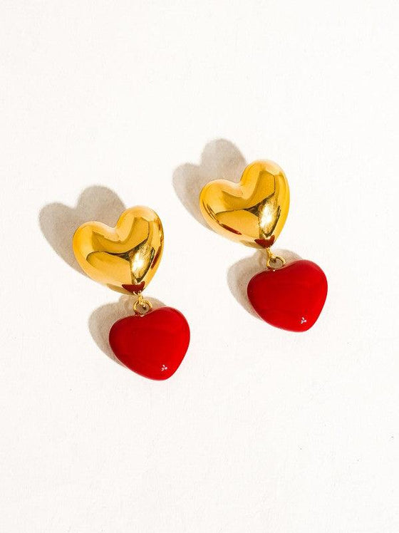 LUXE Red Hot Drop Earrings