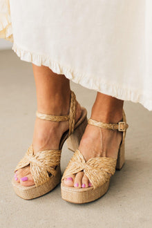  Alana Raffia Platform Sandals
