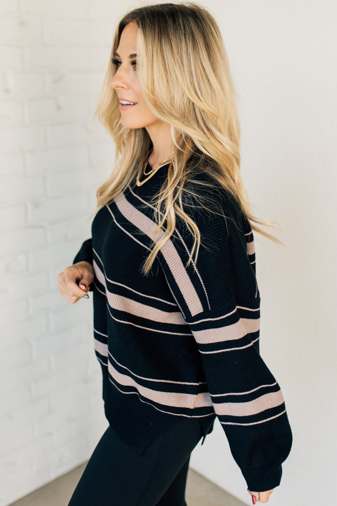 Amberly Striped Sweater