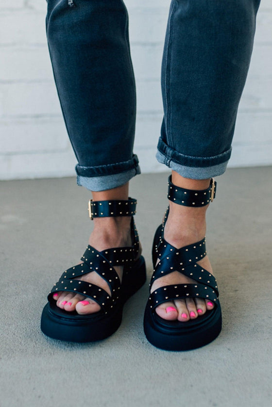 Andie Studded Cross Top Sandals