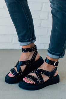  Andie Studded Cross Top Sandals