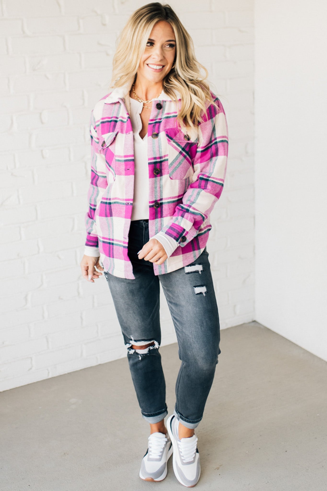 Beck Sherpa Lined Plaid Shacket