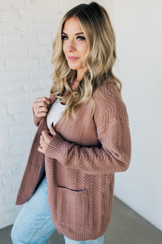 Bentli Chevron Weave Cardigan