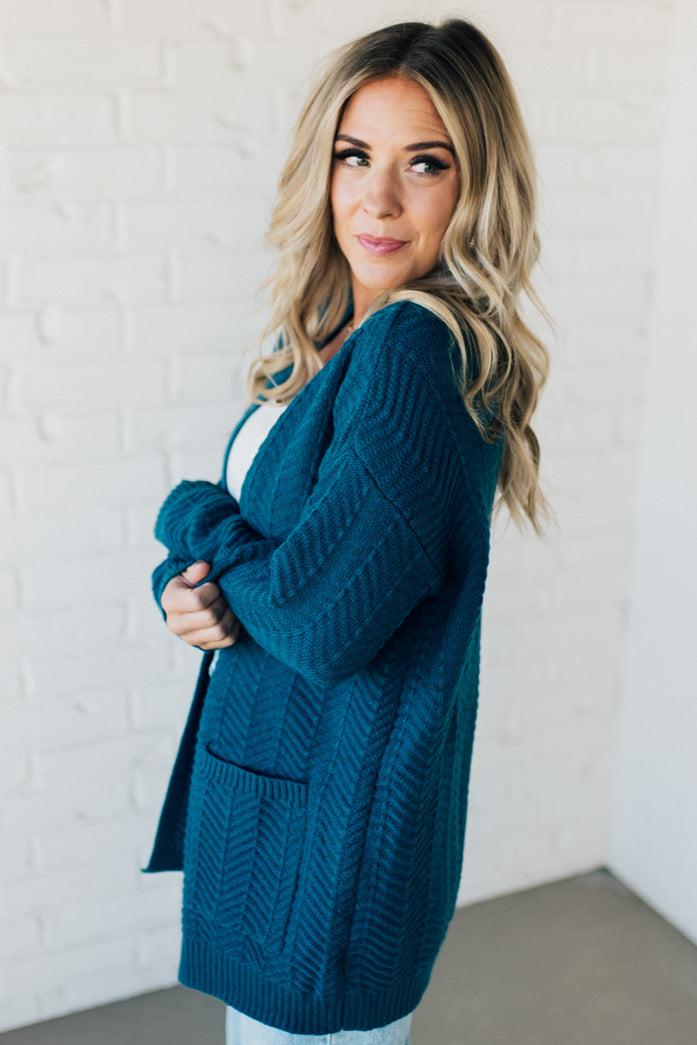 Bentli Chevron Weave Cardigan