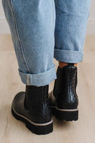 Black classic Chelsea silhouette with a woven, intrecciato-inspired finish and bold lug sole, crafted from atelier-selected materials. Grounded by our signature DreamCloud cushioned sole