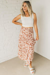 Boho Floral Tiered Midi Skirt