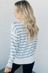 Bowie Striped Seam Front Sweater