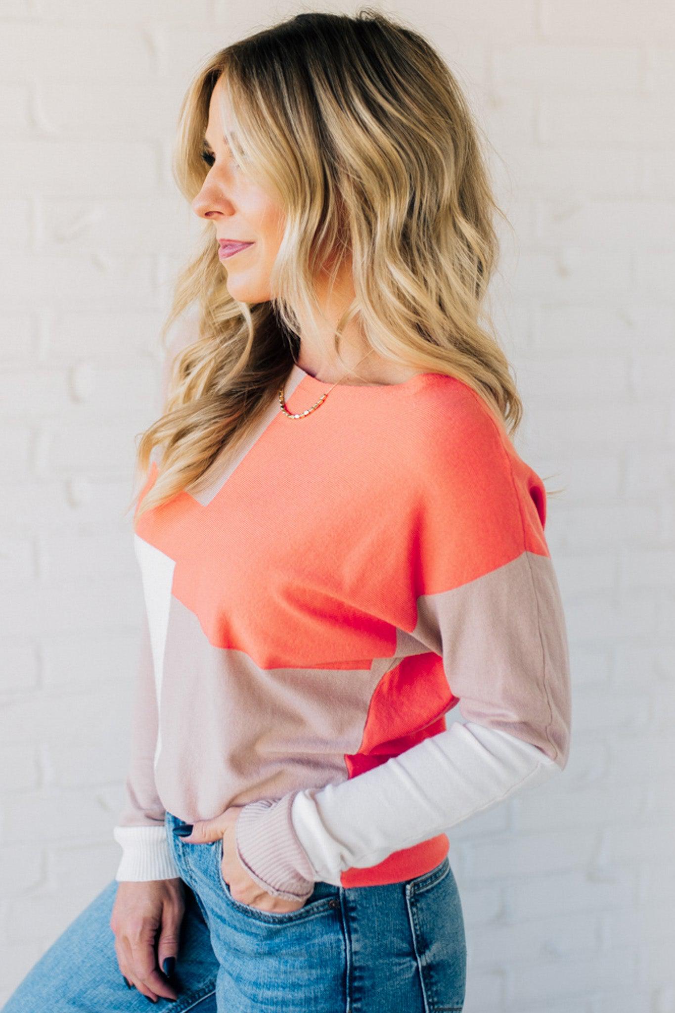 Bright Colorblock Ultra Soft Sweater