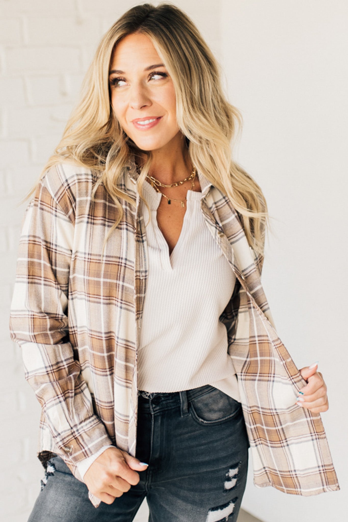 Brooks Plaid Flannel Top