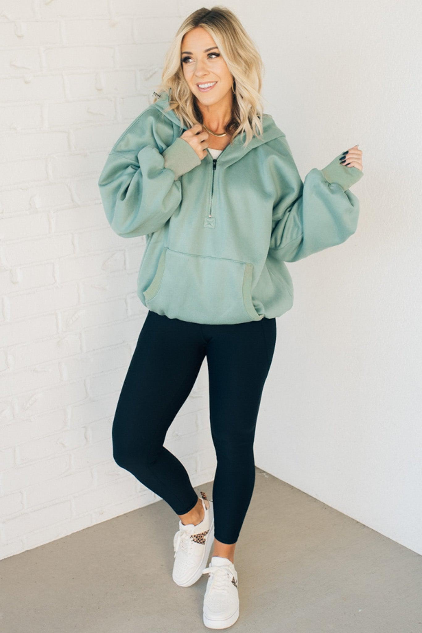 Bungee Accent Half Zip Hoodie – RubyClaire Boutique