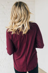 Button Mix Henley Long Sleeve Tee