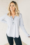 Button Mix Henley Long Sleeve Tee